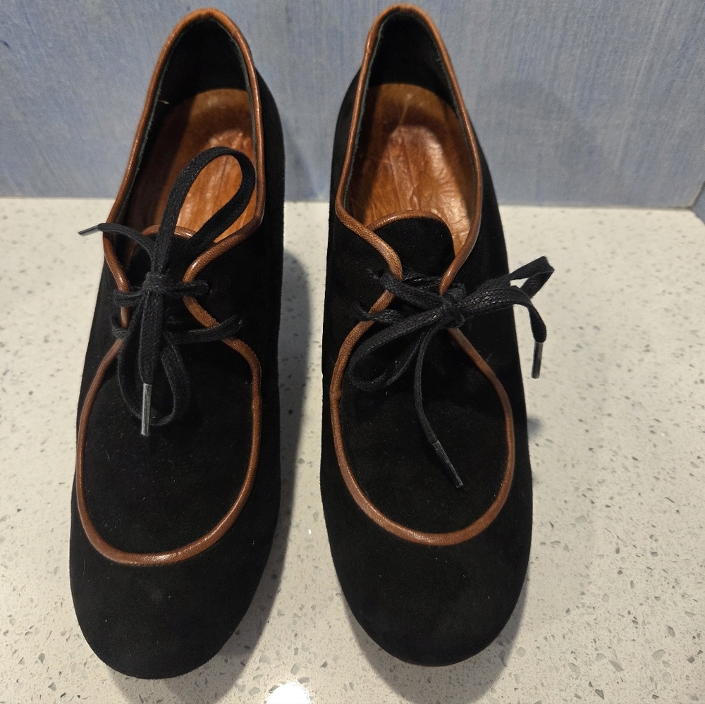 Chie Mihara Black Popet Platform Loafer Heel - Picture 2 of 13